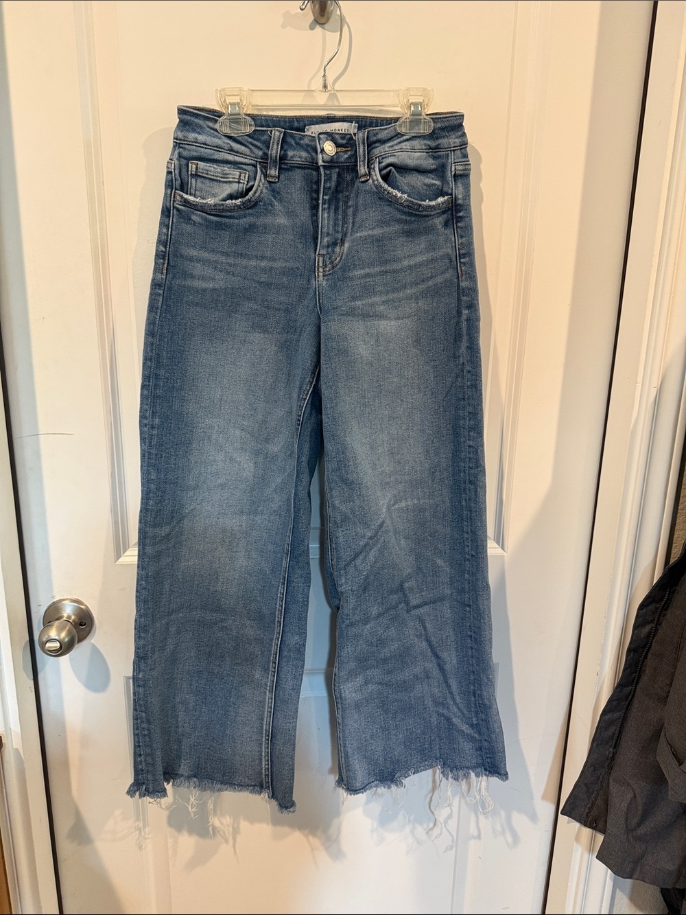 Flying Monkey Medium Blue Wide-Leg Crop Jeans